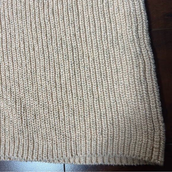 FREE PEOPLE FP Beach Freya Sweater Oatmeal Short Sleeve Rib Knit Size Large - Picture 8 of 11